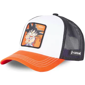 Casquette trucker blanche, noire et orange Son Goku Enfant DB3 GOK2 Dragon Ball Capslab