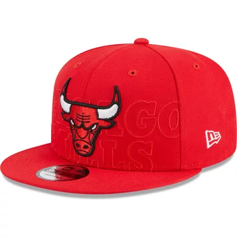 Casquette plate rouge snapback 9FIFTY Draft Edition 2023 Chicago Bulls NBA New Era