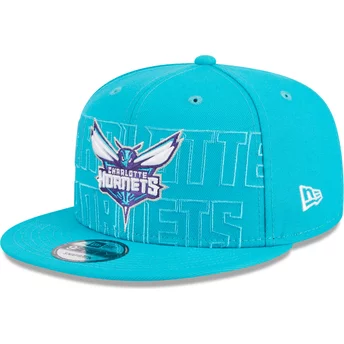 Casquette plate bleue snapback 9FIFTY Draft Edition 2023 Charlotte Hornets NBA New Era
