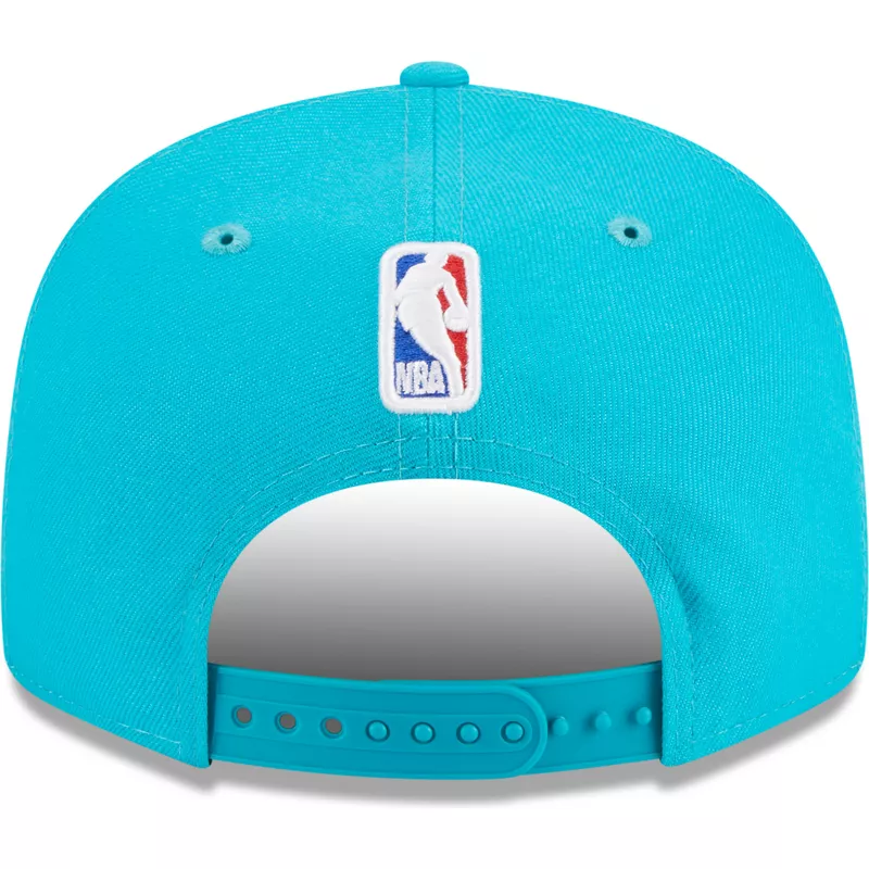casquette-plate-bleue-snapback-9fifty-draft-edition-2023-charlotte-hornets-nba-new-era