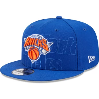 Casquette plate bleue snapback 9FIFTY Draft Edition 2023 New York Knicks NBA New Era