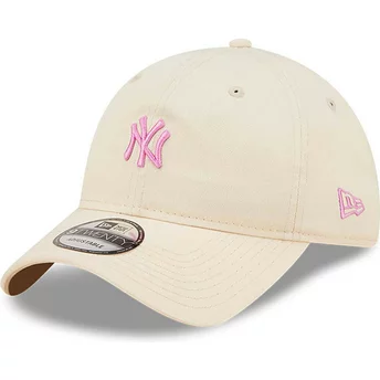 Casquette courbée rose claire ajustable avec logo rose 9TWENTY Mini Logo New York Yankees MLB New Era
