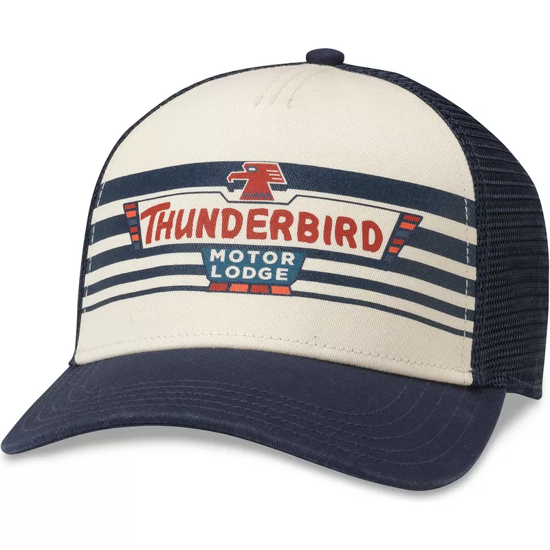 casquette-trucker-blanche-et-bleue-marine-snapback-thunderbird-motor-lodge-sinclair-american-needle