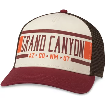 Casquette trucker beige et marron snapback Grand Canyon National Park Sinclair American Needle