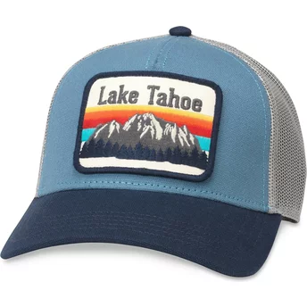 Casquette trucker bleue snapback Lake Tahoe Valin American Needle