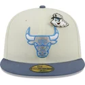 casquette-plate-grise-et-bleue-ajustee-59fifty-the-elements-air-pin-chicago-bulls-nba-new-era