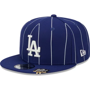 Casquette plate bleue snapback 9FIFTY Pinstripe Visor Clip Los Angeles Dodgers MLB New Era