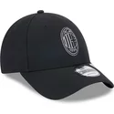 casquette-courbee-noire-ajustable-9forty-repreve-ac-milan-serie-a-new-era