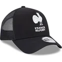 casquette-trucker-noire-a-frame-monochrome-french-rugby-federation-ffr-new-era