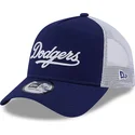 casquette-trucker-bleue-a-frame-team-script-los-angeles-dodgers-mlb-new-era