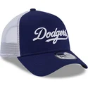 casquette-trucker-bleue-a-frame-team-script-los-angeles-dodgers-mlb-new-era