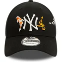 casquette-courbee-noire-ajustable-9forty-koi-fish-new-york-yankees-mlb-new-era