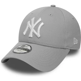 Casquette courbée grise ajustable pour enfant 9FORTY Essential New York Yankees MLB New Era