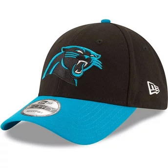 Casquette courbée noire et bleue ajustable 9FORTY The League Carolina Panthers NFL New Era