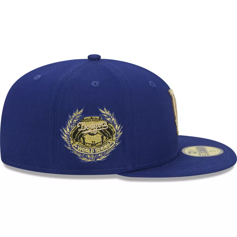 casquette-plate-bleue-ajustee-59fifty-laurel-sidepatch-los-angeles-dodgers-mlb-new-era
