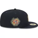 casquette-plate-bleue-marine-ajustee-59fifty-laurel-sidepatch-new-york-yankees-mlb-new-era