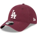 casquette-courbee-grenat-ajustable-9twenty-league-essential-los-angeles-dodgers-mlb-new-era