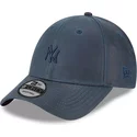 casquette-courbee-bleue-marine-ajustable-avec-logo-bleu-marine-9forty-millerain-new-york-yankees-mlb-new-era