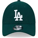 casquette-courbee-verte-ajustable-9forty-essential-melton-wool-los-angeles-dodgers-mlb-new-era