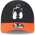 casquette-courbee-noire-et-orange-ajustable-pour-enfant-9forty-daffy-duck-looney-tunes-new-era