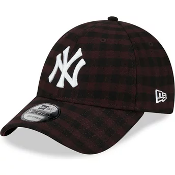 Casquette courbée marron ajustable 9FORTY Flannel New York Yankees MLB New Era