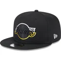 casquette-plate-noire-snapback-9fifty-split-logo-los-angeles-lakers-nba-new-era