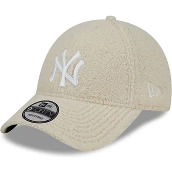 Casquette courbée beige ajustable 9FORTY Teddy New York Yankees MLB New Era
