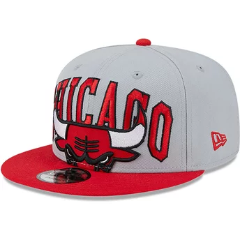 Casquette plate grise et rouge snapback 9FIFTY Tip Off 2023 Chicago Bulls NBA New Era