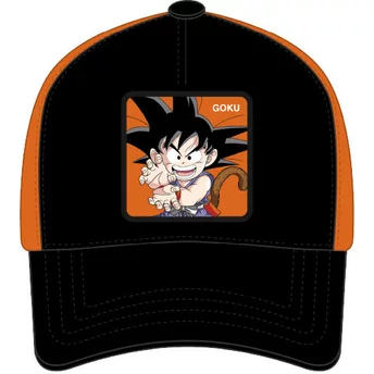 Casquette courbée noire et orange snapback Son Goku Enfant DB3 GOK4 Dragon Ball Capslab