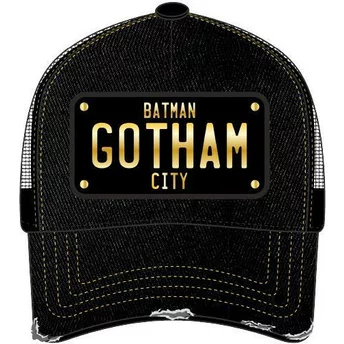 Casquette trucker noire con placa Gotham City Batman DC6 BATP1 DC Comics Capslab