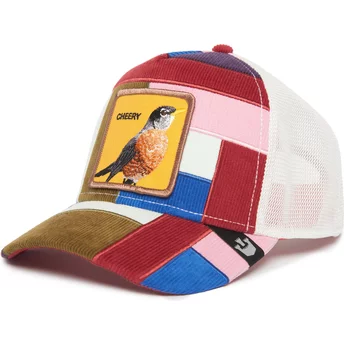 Casquette trucker multicolore oiseau Cheery Right Side of the Bed The Farm Patchwork Goorin Bros.