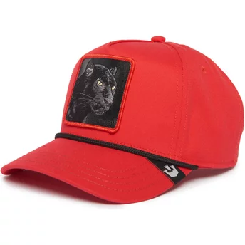 Casquette courbée rouge snapback panthère Panther 100 The Farm All Over Canvas Goorin Bros.