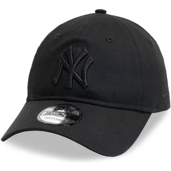 Casquette courbée noire ajustable avec logo noir 9TWENTY League Essential New York Yankees MLB New Era