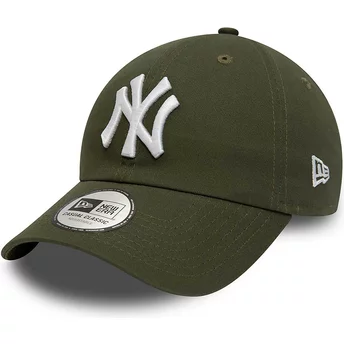 Casquette courbée verte ajustable 9TWENTY League Essential New York Yankees MLB New Era