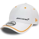 casquette-courbee-blanche-ajustable-9forty-contrast-piping-mclaren-racing-formula-1-new-era