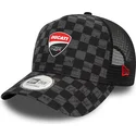 casquette-trucker-noire-9forty-a-frame-all-over-print-check-ducati-motor-motogp-new-era