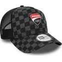 casquette-trucker-noire-9forty-a-frame-all-over-print-check-ducati-motor-motogp-new-era