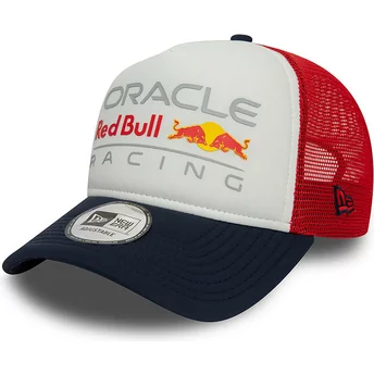 Casquette trucker blanche, rouge et bleue marine 9FORTY A Frame Colour Block Red Bull Racing Formula 1 New Era
