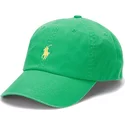 casquette-courbee-verte-ajustable-avec-logo-jaune-cotton-chino-classic-sport-polo-ralph-lauren