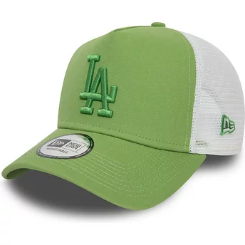 Casquette trucker verte et blanche avec logo vert A Frame League Essential Los Angeles Dodgers MLB New Era