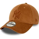 casquette-courbee-marron-ajustable-9forty-cord-new-york-yankees-mlb-new-era