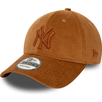 Casquette courbée marron ajustable 9FORTY Cord New York Yankees MLB New Era