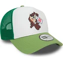 casquette-trucker-blanche-et-verte-a-frame-character-diable-tasmanie-looney-tunes-new-era