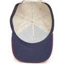 casquette-courbee-bleue-marine-beige-et-rouge-snapback-coq-cock-all-american-rooster-100-the-farm-all-over-canvas-goorin-bros