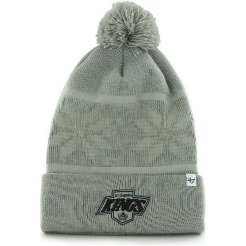 bonnet-gris-avec-pompon-los-angeles-kings-nhl-47-brand