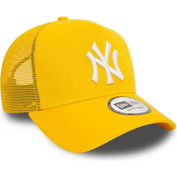 Casquette trucker jaune A Frame League Essential New York Yankees MLB New Era