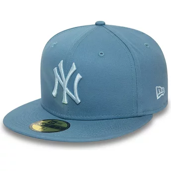 Casquette plate bleue ajustée avec logo bleu 59FIFTY League Essential New York Yankees MLB New Era