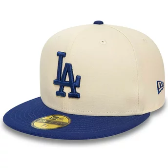 Casquette plate beige et bleue ajustée 59FIFTY Team Colour Los Angeles Dodgers MLB New Era