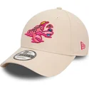 casquette-courbee-beige-ajustable-9forty-crab-character-new-era