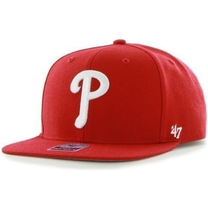casquette-plate-rouge-snapback-philadelphia-phillies-mlb-sure-shot-47-brand